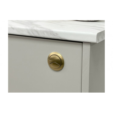 Dual Push Button Cover (Rod) - Brushed Brass