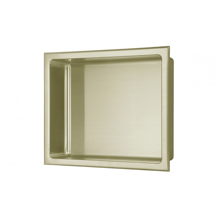 305x360mm Bathroom Niche - Brushed Brass