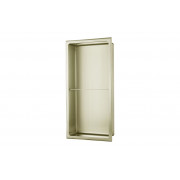 610x305mm Bathroom Niche - Brushed Brass