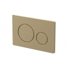 Round Push Button Flushplate - Brushed Brass