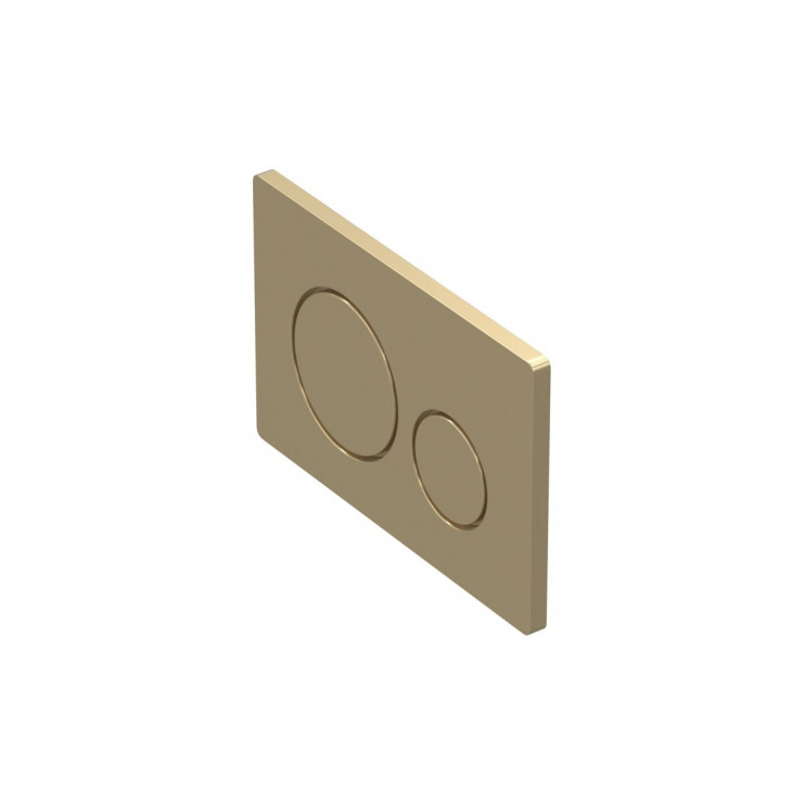Flushplates DIAC0300 Round Push Button Flushplate - Brushed Brass
