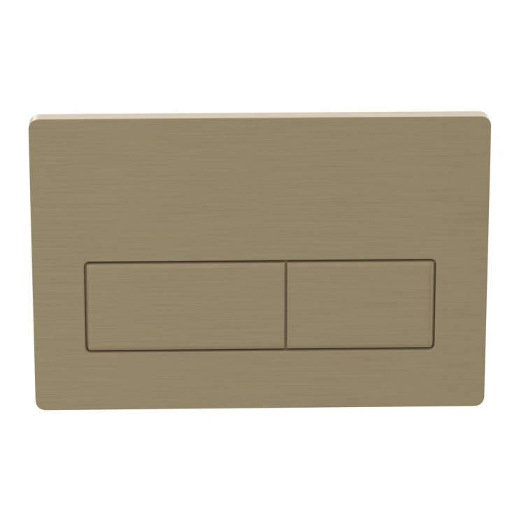 Flushplates DIAC0310 Rectangle Push Button Flushplate - Brushed Brass