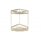 Nina 2-Tier Storage Basket - Brushed Brass