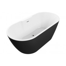 Harlesden Freestanding 1655x745x580mm 0TH Bath - Matt Black