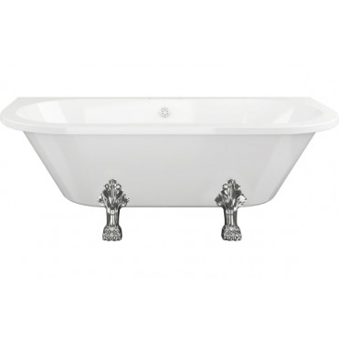 Finchley Freestanding Back To Wall 1700x800x600mm 2TH Bath w/Feet - White