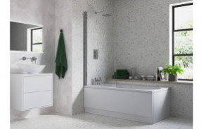 800x1500mm Single Straight Bath Screen (6mm) - Chrome