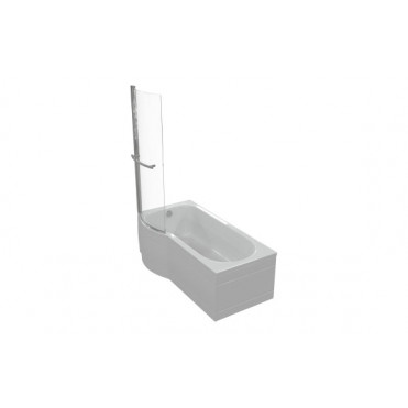 P-Shape 1700x700-850x410mm 0TH Shower Bath  Panel & Screen (LH)