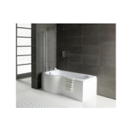 P-Shape 1700x700-850x410mm 0TH Shower Bath  Panel & Screen (LH)