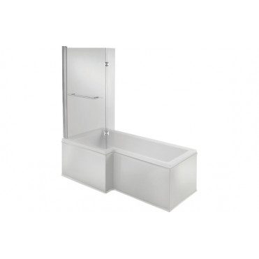 Navarre L Shape 1700x850x560mm 0TH Shower Bath Pack (LH) - Chrome Navarre L Shape 1700x850x560mm 0TH Shower Bath Pack (LH) - Chrome
