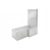 Shaped Shower Bath DIBSHP0008 Navarre L Shape SUPERCAST 1700x850x560mm 0TH Shower Bath Pack (RH) - Chrome