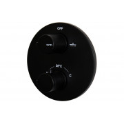 Vema Timea Black Two Outlet Thermostatic Valve