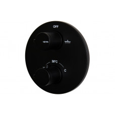 Vema Timea Black Two Outlet Thermostatic Valve