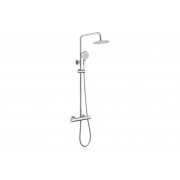Terra Cool-Touch Thermostatic Mixer Shower w/Riser & Overhead Kit - Chrome