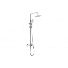 Terra Cool-Touch Thermostatic Mixer Shower w/Riser & Overhead Kit - Chrome
