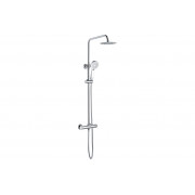 Aurora Round Thermostatic Bar Mixer w/Riser Kit - Chrome