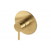 Vema Tiber Single Outlet Shower Mixer - Brushed Brass