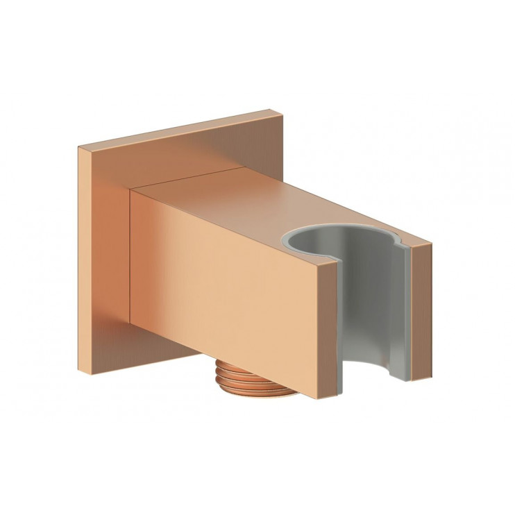 Cosmic Square Handset Wall Bracket with Wall Outlet - Brushed Bronze Cosmic Square Handset Wall Bracket with Wall Outlet - Brushed Bronze