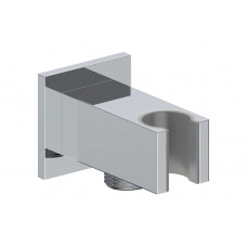Cosmic Square Handset Wall Bracket with Wall Outlet - Chrome