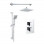 Square Concealed Valve Head & Arm Shower Pack - Chrome