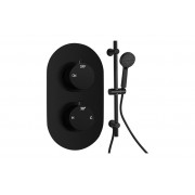 Aurora Round Shower Valve & Kit Pack 2 - Matt Black