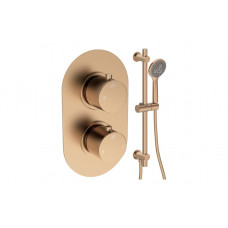 Aurora Round Shower Valve & Kit Pack 2 - Brushed Bronze