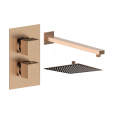 Cosmic Square Shower Valve & Kit Pack 1 - Brushed Bronze