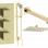 Cosmic Square Shower Valve & Kit Pack 3 - Brushed Brass