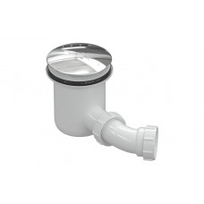 Low Profile Tray Waste & Cover - Chrome