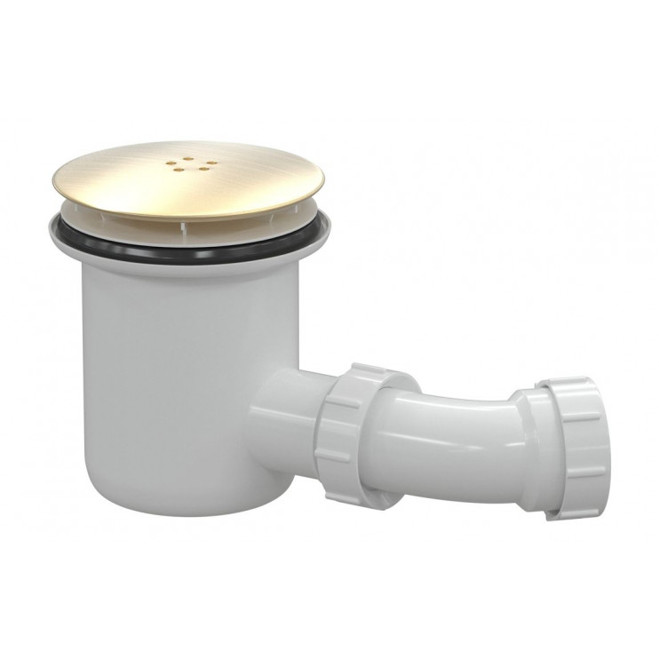 Low Profile Tray Waste Cover - Brushed Brass