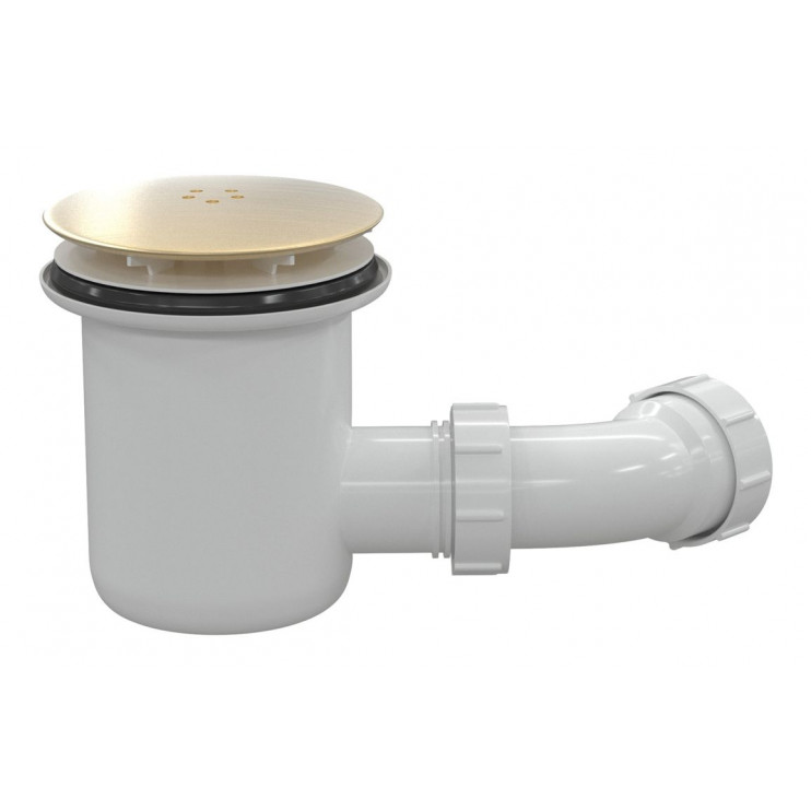 Low Profile Tray Waste Cover - Brushed Brass