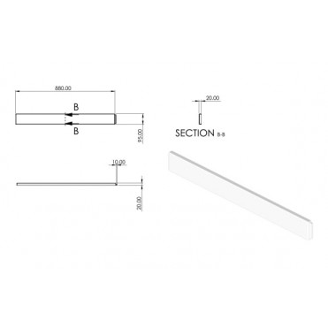 45mm Low Profile Square & Rectangular Riser Set - White