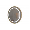 Halo 600mm Round Front-Lit LED Mirror - Brushed Brass