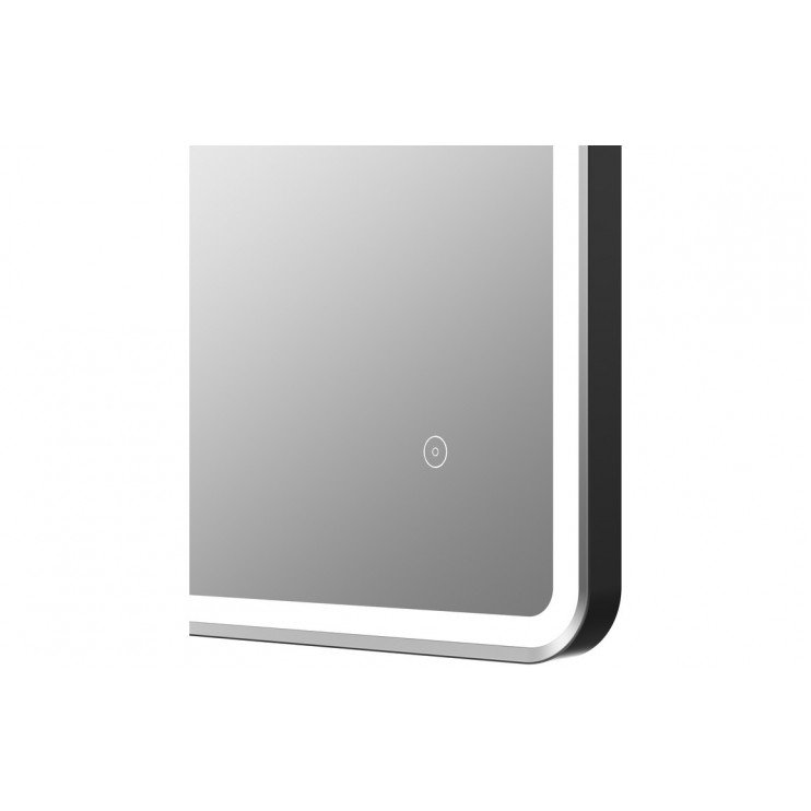 Kota 600mm Rectangle Front-Lit LED Mirror - Matt Black