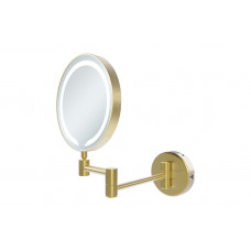 Hoshi Round LED Cosmetic Mirror - Brushed Brass