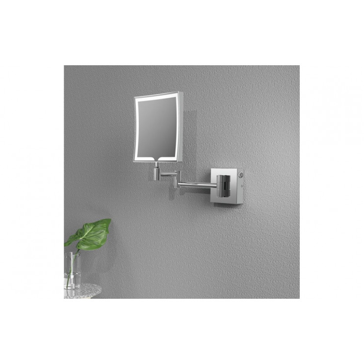 Hoshi Square LED Cosmetic Mirror - Chrome