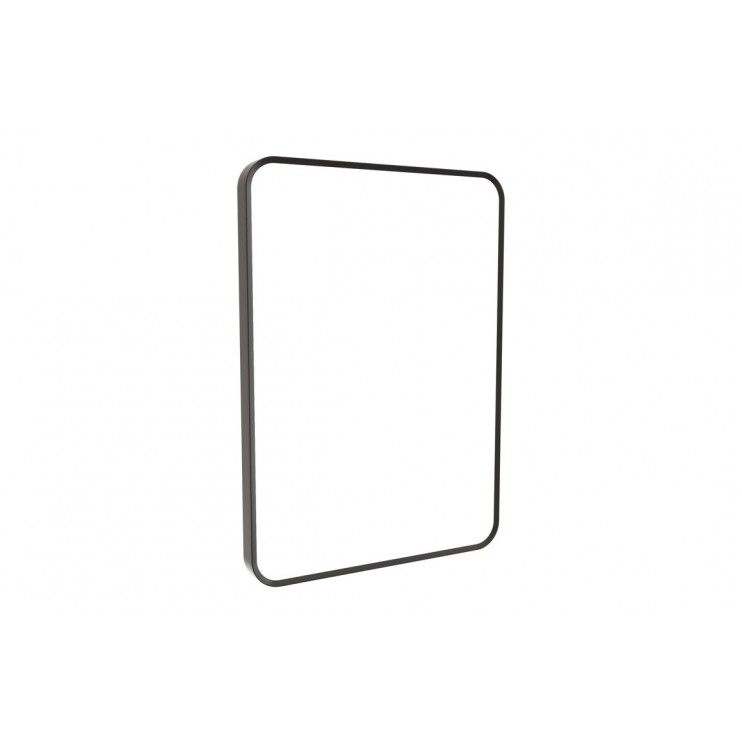 Frontier 500x700mm Rounded Front-Lit LED Mirror - Black