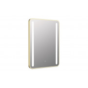 Frontier 500x700mm Rounded Front-Lit LED Mirror - Brushed Brass