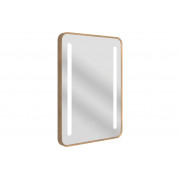 Frontier 500x700mm Rounded Front-Lit LED Mirror - Brushed Bronze
