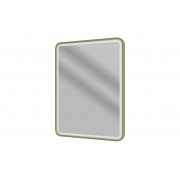 Kota 600mm Rectangle Front-Lit LED Mirror - Brushed Brass