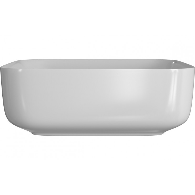 Luxey 400mm Ceramic Square Washbowl & Waste - Matt White