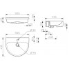 Semi Recessed Basin DIPB1140 Cilantro 555x435mm 1TH Semi Recessed Basin