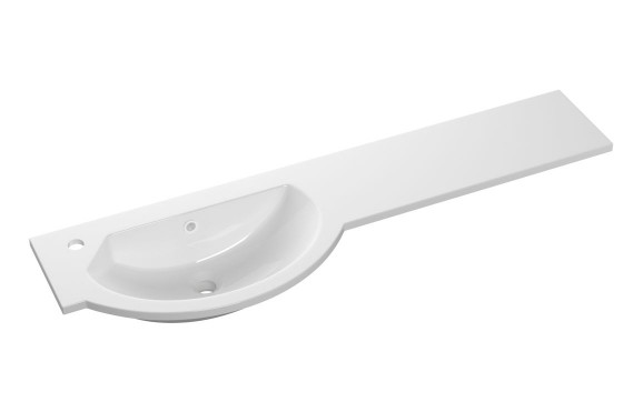 1244mm Slim Round One-Piece Basin & Overflow Ring - Left Hand 1244mm Slim Round One-Piece Basin & Overflow Ring - Left Hand