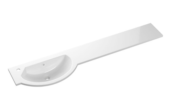 1544mm Slim Round One-Piece Basin & Overflow Ring - Left Hand 1544mm Slim Round One-Piece Basin & Overflow Ring - Left Hand