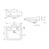 Traditional Basin & Washstands DIPBP2038 Sherbourne 600x500mm 2TH Basin & Full Pedestal