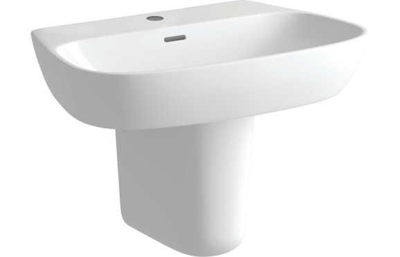 Amyris 600x400mm 1TH Basin & Semi Pedestal