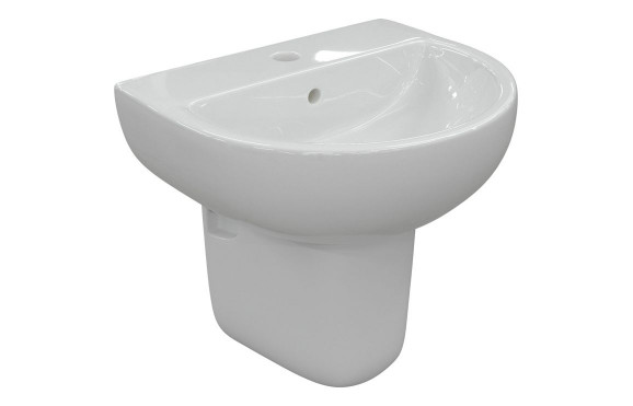 Tuscany 450x400mm 1TH Basin & Semi Pedestal