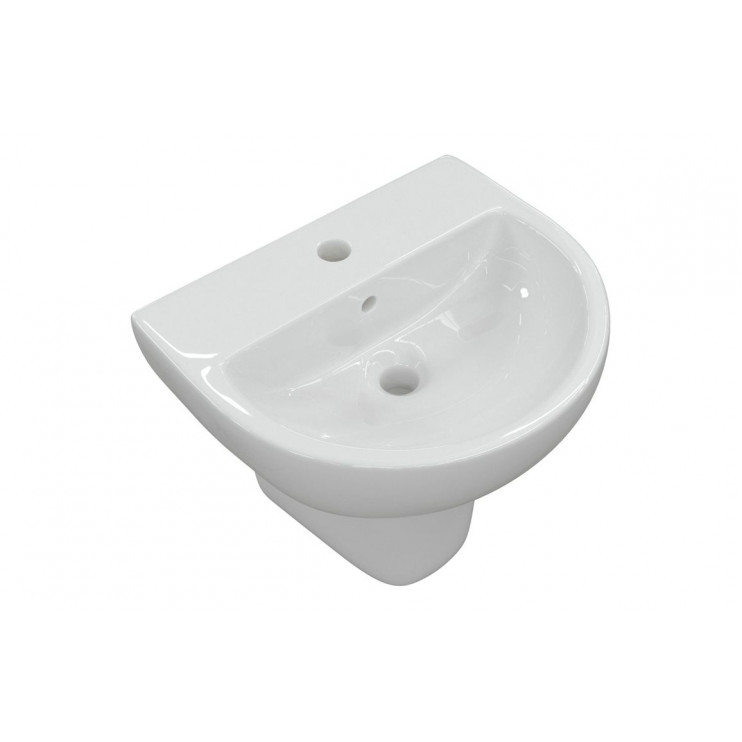 Tuscany 450x400mm 1TH Basin & Semi Pedestal