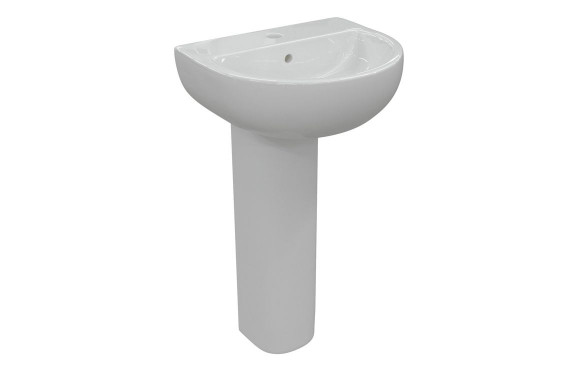 Tuscany 550x400mm 1TH Basin & Full Pedestal