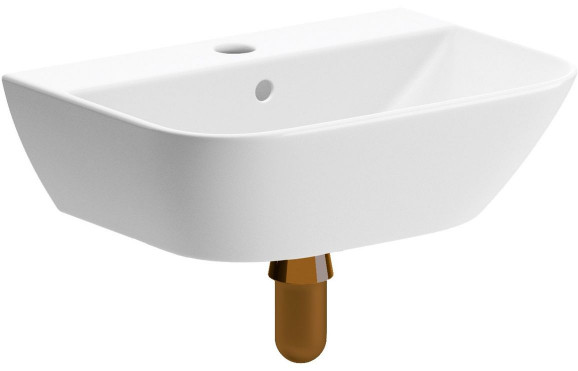 Cedarwood 450x320mm 1TH Cloakroom Basin & Brushed Bronze Bottle Trap Cedarwood 450x320mm 1TH Cloakroom Basin & Brushed Bronze Bottle Trap