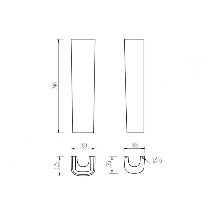 Amyris 600x400mm 1TH Basin & Full Pedestal